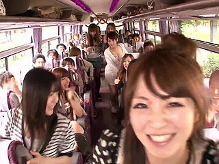 Preposterous Orgy in a Spur on Bus with Blarney Sucking and Riding Japanese Sluts