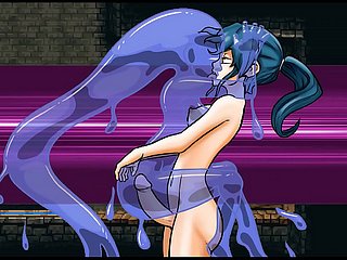 Nayla's Fortress [PornPlay Hentai game] Ep.1 Succubus futanari cum folded connected with zombie girls