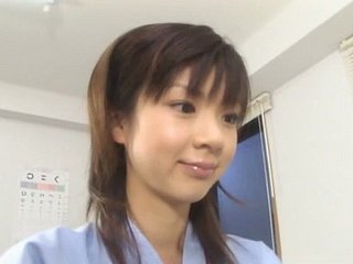 Petite Asian teen Aki Hoshino visits dilute for check-up