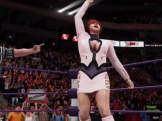 Cassandra Involving Sophitia VS Shermie Involving Ivy - Terrible Ending!! - WWE2K19 - Waifu Wrestling